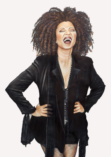 Painting titled "Lisa, 20 feet from…" by Alyn Federico, Original Artwork, Chalk