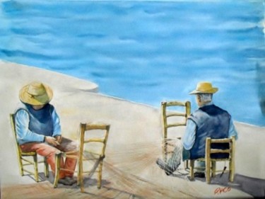 Peinture intitulée "le temps qui passe" par Paco Cabrera, Œuvre d'art originale