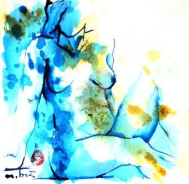 Peinture intitulée "Bronzing" par Monick Bres, Œuvre d'art originale, Huile
