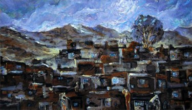 Картина под названием "madj-el-shams" - Юлиус Подлас, Подлинное произведение искусства