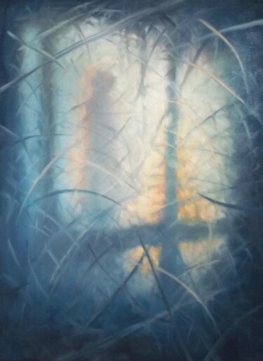 Painting titled "Without" by Lee Campbell, Original Artwork, Oil