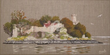 Peinture intitulée "Château du Chêne Ve…" par Armelle Cailly, Œuvre d'art originale, Acrylique