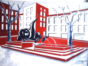제목이 "La place du pouffre…"인 미술작품 Claude Degret로, 원작, 아크릴