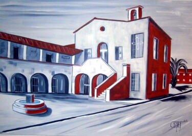 Painting titled "Pavillon Sèvigné de…" by Claude Degret, Original Artwork, Acrylic
