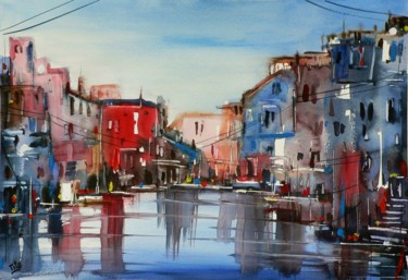 Città immaginaria 2 제목이 "Città immaginaria 2"인 미술작품 Tito Fornasiero로, 원작, 기름