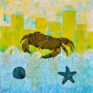 Peinture intitulée "* OCEAN'S AREA *" par Kaliart, Œuvre d'art originale