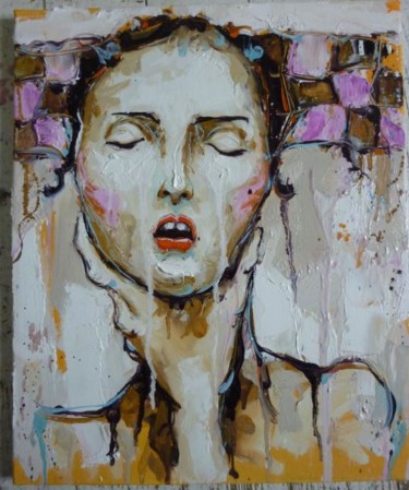 Peinture intitulée "tête" par Catherine Cornec, Œuvre d'art originale