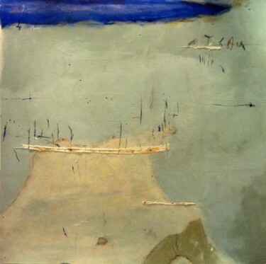 Peinture intitulée "Thau - le parc à hu…" par Philippe Roussel, Œuvre d'art originale, Huile