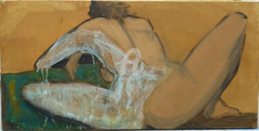 Peinture intitulée "le coussin bleu" par Sbx, Œuvre d'art originale