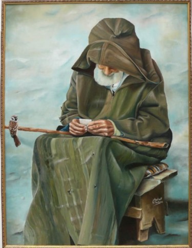 Peinture intitulée "LE SOURIRE A LA PHO…" par L.Edfouf, Œuvre d'art originale, Huile