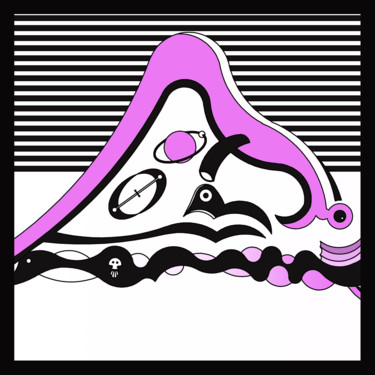 Arts numériques intitulée "Pink Wave" par Jeff, Œuvre d'art originale