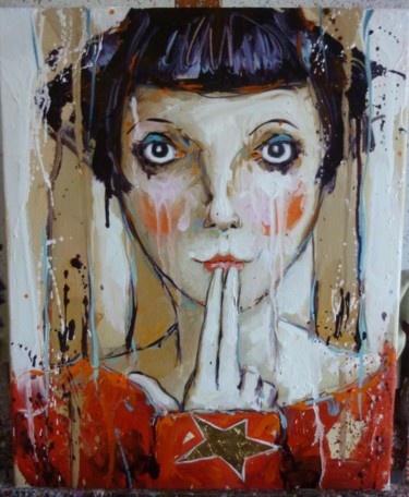 Peinture intitulée "tête" par Catherine Cornec, Œuvre d'art originale