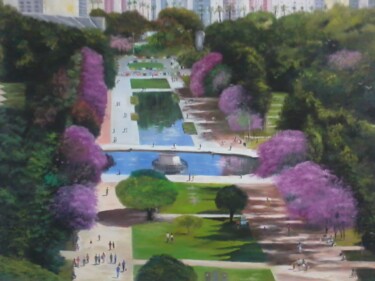 Parque da Redenção Painting titled "Parque da Redenção" by Marcelo Camargo, Original Artwork, Oil