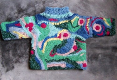 Art textile intitulée "la veste de Silène.…" par Anne-Frédérique Ferret, Œuvre d'art originale