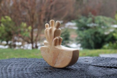 Sculpture intitulée "L'homme..." par Max Bernard, Œuvre d'art originale, Bois