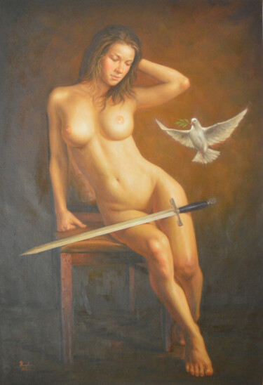 绘画 标题为“OIL PAINTING THE GO…” 由Hongtao Huang, 原创艺术品, 油