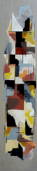 Peinture intitulée "Compositions aux Vo…" par Catherine Kret, Œuvre d'art originale, Huile