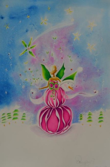 Peinture intitulée "Une merveilleuse an…" par Rosyline, Œuvre d'art originale, Huile