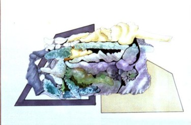 Painting titled "geo II" by L.Edfouf, Original Artwork