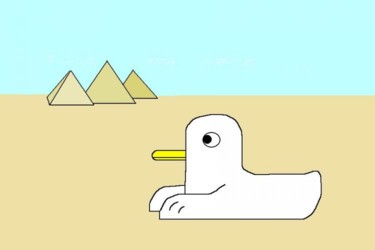 Drawing titled "Sphinx" by Kai-Yu Sun, Original Artwork