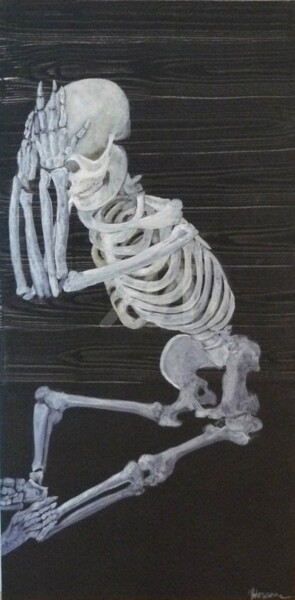 Peinture intitulée "I forgot something…" par Madorssane, Œuvre d'art originale, Huile