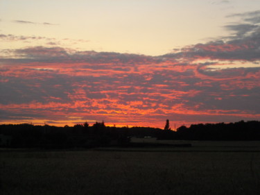 Coucher de soleil à Ponthierry - Essonne, France -