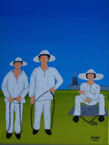 Peinture intitulée "Tableau Naif les ba…" par Didier Dordeins, Œuvre d'art originale, Acrylique