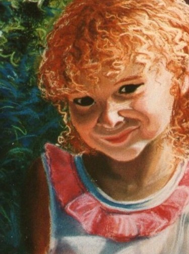 Dessin intitulée "Portrait" par Toine, Œuvre d'art originale, Pastel