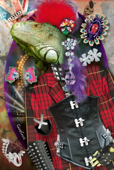 Arts numériques intitulée "Gua Gua" par Karine Garelli (Reds Robin), Œuvre d'art originale, Photo montage