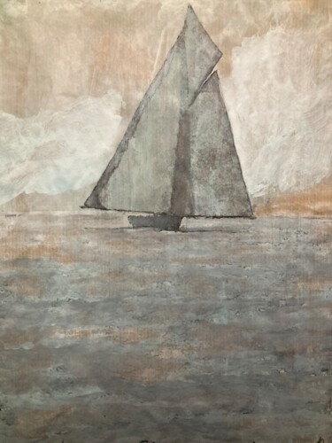 Tuiga à contre jour, arrivée Monaco Classic Week 2011 Arts numériques intitulée "Tuiga à contre jour…" par Hénohut De Zhéry, Œuvre d'art originale, Gouache