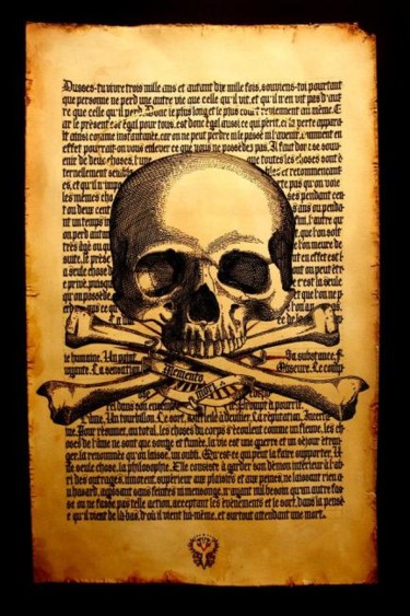 Dessin intitulée "MEMENTO MORI II" par Taras-Danilov Milosevic, Œuvre d'art originale