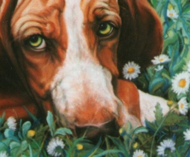 Dessin intitulée "Détail de "Le nez d…" par Toine, Œuvre d'art originale, Pastel