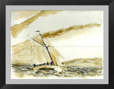 "Gaff cutter starboa…" başlıklı Resim Hénohut De Zhéry tarafından, Orijinal sanat