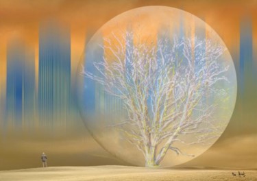 数字艺术 标题为“La ville, la nature…” 由Max Parisot Du Lyaumont, 原创艺术品, 数字油画 安装在铝上