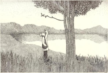 Pittura intitolato "collector 8" da Natsuo Ikegami, Opera d'arte originale