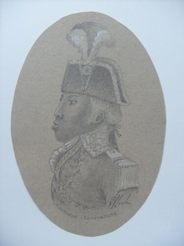 Dessin intitulée "portrait de Toussai…" par Patrick Lalande, Œuvre d'art originale, Graphite