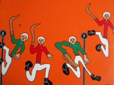 Peinture intitulée "Tableau naif acryli…" par Didier Dordeins, Œuvre d'art originale, Acrylique