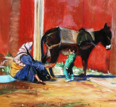 Dessin intitulée "Détail "Sables d' o…" par Toine, Œuvre d'art originale, Pastel