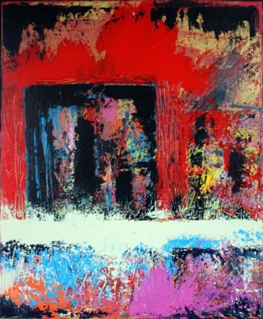 Peinture intitulée "Explosion" par Delphine Mabed, Œuvre d'art originale, Huile