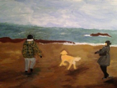 Painting titled "micka emilie et fid…" by Soisic, Original Artwork, Oil