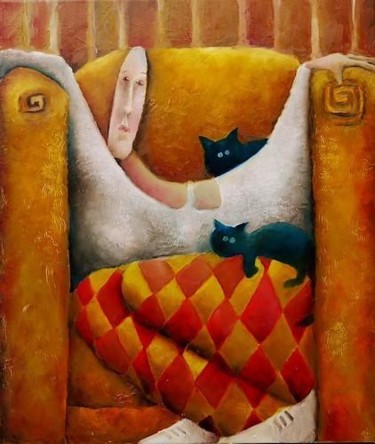 Dans ses songes Peinture intitulée "Dans ses songes" par Lepierrequimousse, Œuvre d'art originale