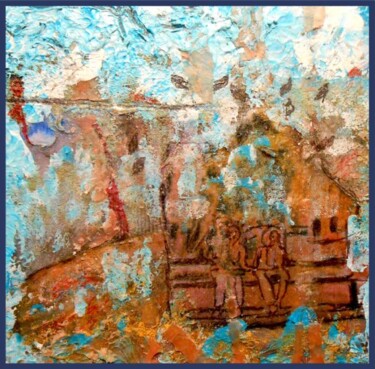 Peinture intitulée "Revenir à la maison" par Emma Laroche, Œuvre d'art originale, Huile
