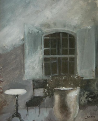 Peinture intitulée "TERRASSE EN VAUCLUSE" par Claire Badia, Œuvre d'art originale