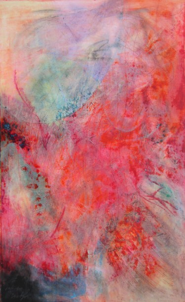 burning 1 Malerei mit dem Titel "burning 1" von Helmut Bischof, Original-Kunstwerk, Wachs