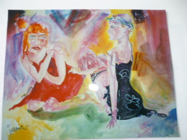 Peinture intitulée ""Rivalités"" par Jessuro, Œuvre d'art originale, Huile