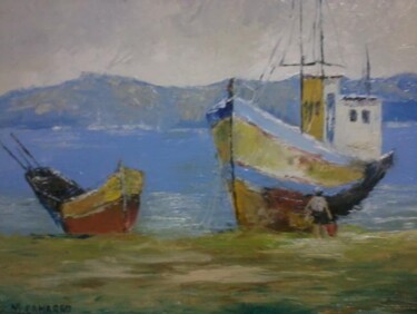 Painting titled "Pescador" by Marcelo Camargo, Original Artwork