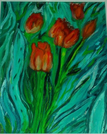 tulipani 2 Pittura intitolato "tulipani 2" da Alberto C., Opera d'arte originale