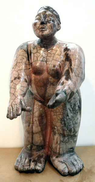 Sculpture intitulée "Généreuse" par Sylvie Hébrard, Œuvre d'art originale, Céramique