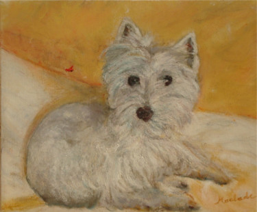 Painting titled "Portrait Fidji chie…" by Maclade, Original Artwork, Oil