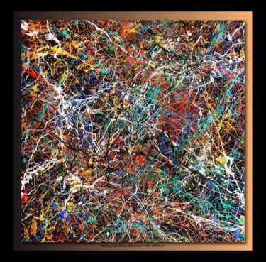 「Abstraction P400」というタイトルの絵画 Tehosによって, オリジナルのアートワーク, オイル